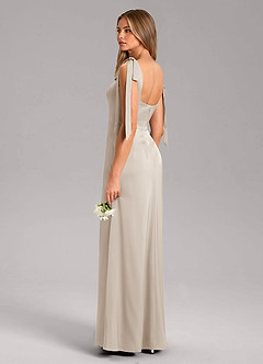 Azazie Frostine Bridesmaid Dresses Frost A-Line Bow Stretch Satin Dress image6