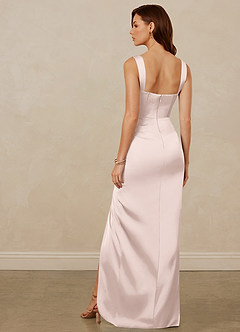Christian Siriano Bridal for Azazie 1017 Bridesmaid Dresses Blushing Pink Sheath Sweetheart Neckline Stretch Satin Dress image5