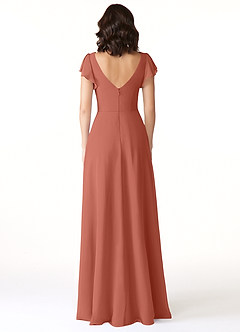 Azazie Omari Bridesmaid Dresses Clay A-Line Chiffon Dress image2
