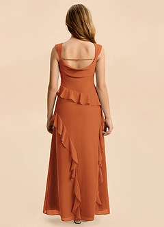 Azazie Sloane Junior Cinnamon A-Line Sweetheart Neckline Chiffon Dress image2