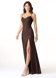 Azazie Reneya Bridesmaid Dresses Ganache Mermaid Bow Mesh Dress image3