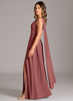 Azazie Tella Jurken voor bruidsmeisjes Jurk van Chiffon met A-Lijn One-Shoulder Amethist image4