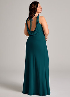 Azazie Rylina Bridesmaid Dresses Pine Mermaid Pleated Chiffon Dress image8