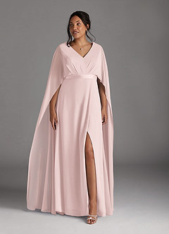 Azazie Isa Abiti per la Madre della Sposa Abito A-Line in Chiffon Plissettato con Scollo a V Rosa Rossore image9