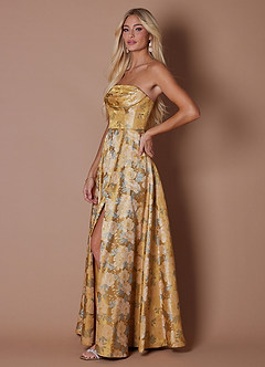 Robe Longue Or Ocre Nella image6