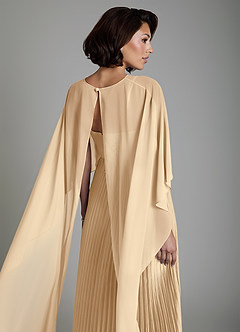 Azazie Micah Bridesmaid Dresses Champagne A-Line Corset Stretch Satin Convertible Dress image8