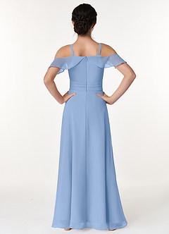 Azazie Dakota A-Line Off the Shoulder Chiffon Floor-Length Junior Bridesmaid Dress image2