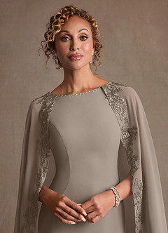 Azazie Artemisia 신부의 어머니 드레스 쉬스 레이스 쉬폰 플로어 길이 드레스 image7