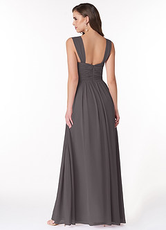 Azazie Zapheira Bridesmaid Dresses A-Line Ruched Chiffon Floor-Length Dress image4