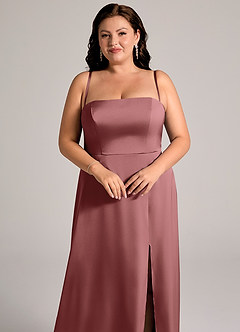 Azazie Wren Abiti da Damigella Abito Convertibile A-Line in Raso Elasticizzato Senza Cinturino Ametista image11