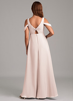 Azazie Rhea Maternity Bridesmaid Dresses A-Line Pleated Chiffon Floor-Length Dress image2