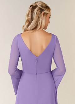 Azazie Teraso Mother of the Bride Dresses Tahiti A-Line Pleated Mesh Dress image6