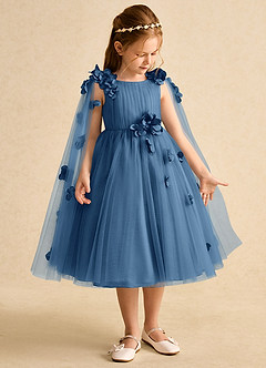 Azazie Staria Flower Girl Dresses Twilight Ball-Gown Ruched Tulle Dress image7