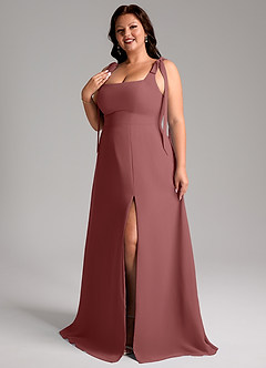 Azazie Debra Bridesmaid Dresses Amethyst A-Line with Pockets Chiffon Convertible Dress image4