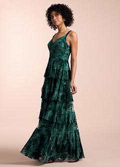 Cammy Teal Ruffle Maxi Dress image5