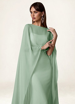 front Azazie Matching Color Chiffon Cape