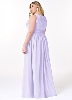 Azazie Harper Bridesmaid Dresses Lilac A-Line Pleated Chiffon Dress image7