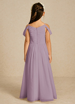 Azazie Chelle Flower Girl Dresses Wisteria A-Line Pleated Chiffon Dress image2