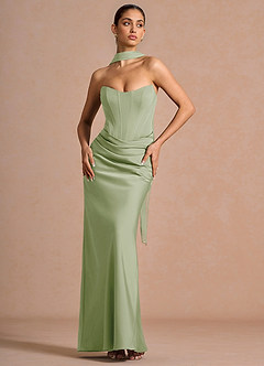 Robe Longue Vert Clair Grier image3