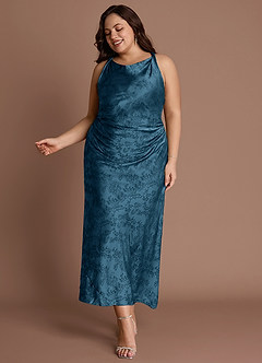 Gelina Navy Black Maxi Dress image13