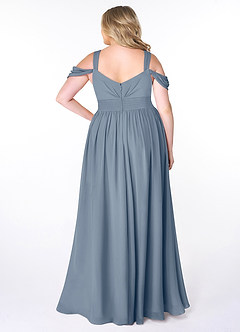 Azazie Lianne Bridesmaid Dresses Twilight A-Line Off the Shoulder Chiffon Dress image8