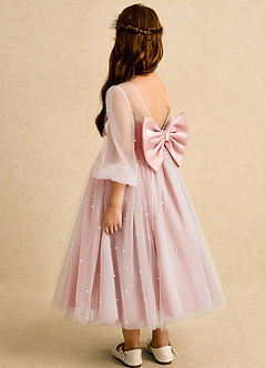 Azazie Trudy Flower Girl Dresses Rosette Ball-Gown Sweetheart Neckline Tulle Dress image7
