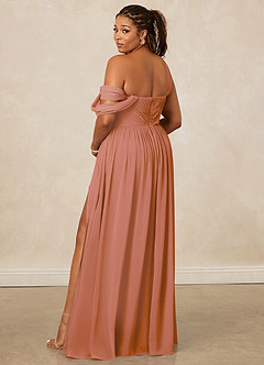 Christian Siriano Bridal for Azazie 1014 Robes de demoiselle d'honneur Robe Trapèze en Mousseline de soie Épaule décolletée Mai Tai image11