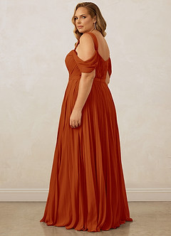 Christian Siriano Bridal for Azazie 1013 Bridesmaid Dresses Paprika A-Line Off the Shoulder Chiffon Dress image15