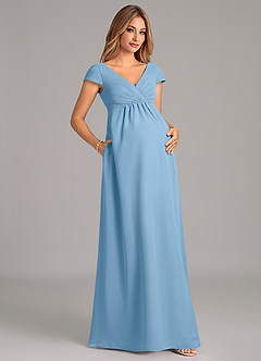 Azazie Allessia Final Sale A-Line Pleated Chiffon Floor-Length Dress image4