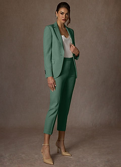 front Kennedy Eucalyptus Structured Stretch Pants Suit