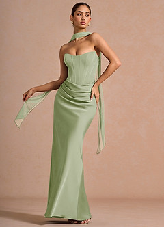 Robe Longue Vert Clair Grier image5