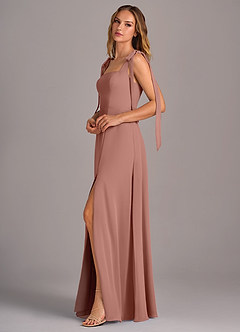 Azazie Debra Abiti da Damigella Abito Convertibile A-Line in Chiffon Con Tasche Cedro Rosa image4