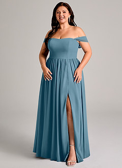 Azazie Calianna Bridesmaid Dresses Bermuda A-Line Off the Shoulder Chiffon Convertible Dress image14