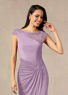 Azazie Oliniana Final Sale Wisteria Mermaid Lace Mesh Dress image5