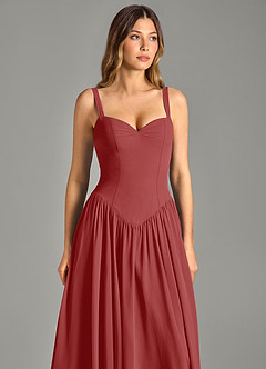 Azazie Evadina Suknie dla druhen Linia A Gorset Szyfon Do ziemi Sukienka image6