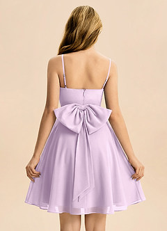 Azazie Bear Junior Frosted Lilac A-Line Pleated Chiffon Dress image2