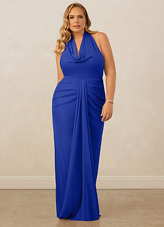 Christian Siriano Bridal for Azazie 1018 Final Sale Cabernet Sheath Pleated Mesh Dress image15