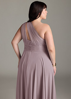 Azazie Charlize Bridesmaid Dresses Dusk A-Line One Shoulder Chiffon Dress image13
