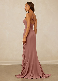 Christian Siriano Bridal for Azazie 1006 Bridesmaid Dresses Cedar Rose Mermaid Ruched Chiffon Dress image2