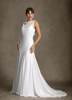 front Azazie Bridal Chiffong Swatches