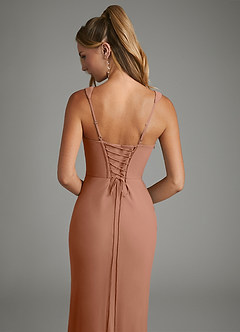 Azazie Asa Bridesmaid Dresses Bronzer Sheath Corset Chiffon Dress image7