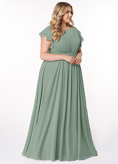 Azazie Daphne Abiti da damigella modesti Abito A-Line Arricciato Chiffon Floor-Length image4