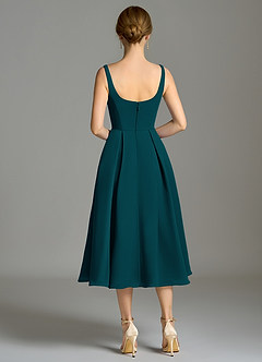 Azazie Amalie Abiti da Damigella Abito A-Line in Chiffon Plissettato Pino image2