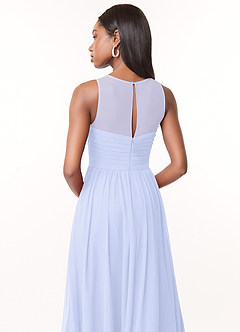 Azazie Nina Jurken voor bruidsmeisjes Jurk van Chiffon met A-Lijn Geplooid Lavendel image3