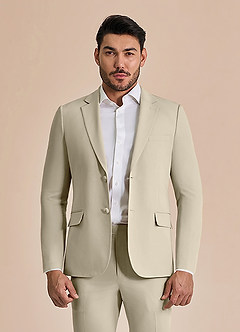 front William Tan Comfort Blend  Suit Jacket