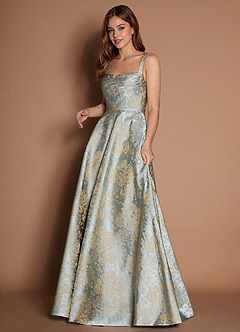 Lilla Azul Vintage Vestido de baile longo image4