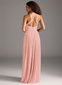 Azazie Davis Bridesmaid Dresses Rosette A-Line Pleated Mesh Dress image5