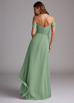 Azazie Marley Bridesmaid Dresses Matcha A-Line Off the Shoulder Chiffon Convertible Dress image7