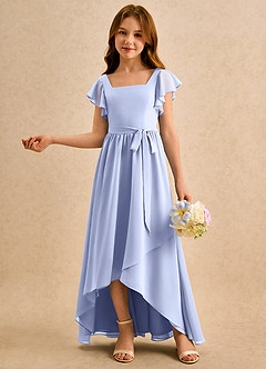 Azazie Milly Girls Formal Flower Girl Klänningar Klä A-Line i Chiffong Plisserad image4