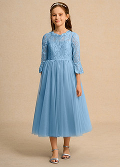 Azazie Lamb Girl Flower Girl Klänningar Klä Balklänning i Spets image4